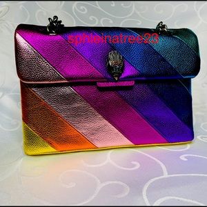 Brand NEW KURT GEIGER, Kensington Rainbow Crossbody  ALL Leather SHIPS SAME DAY